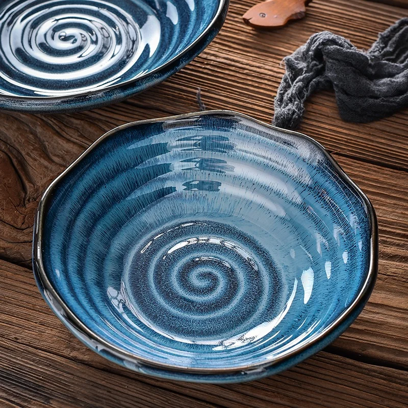 
Manufacturer Rustic Multiple Style Trend in 2020 Tableware Artistic Handmade plates Hotel Restaurant Ceramic Dinner Plate 
