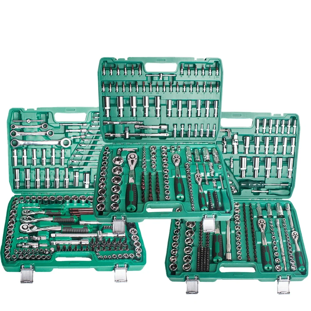 121 штук 151 1/4 и 1/2 дюймов Набор торцевых ключей с трещоткой 8-24 Toolbox Book