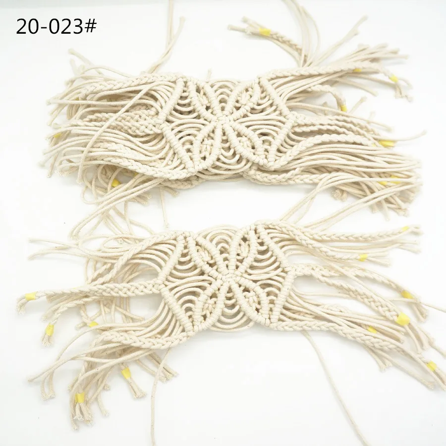 Wholesale Semi Finish hand made Woven Shoe Uppers for Women Shoes Material
