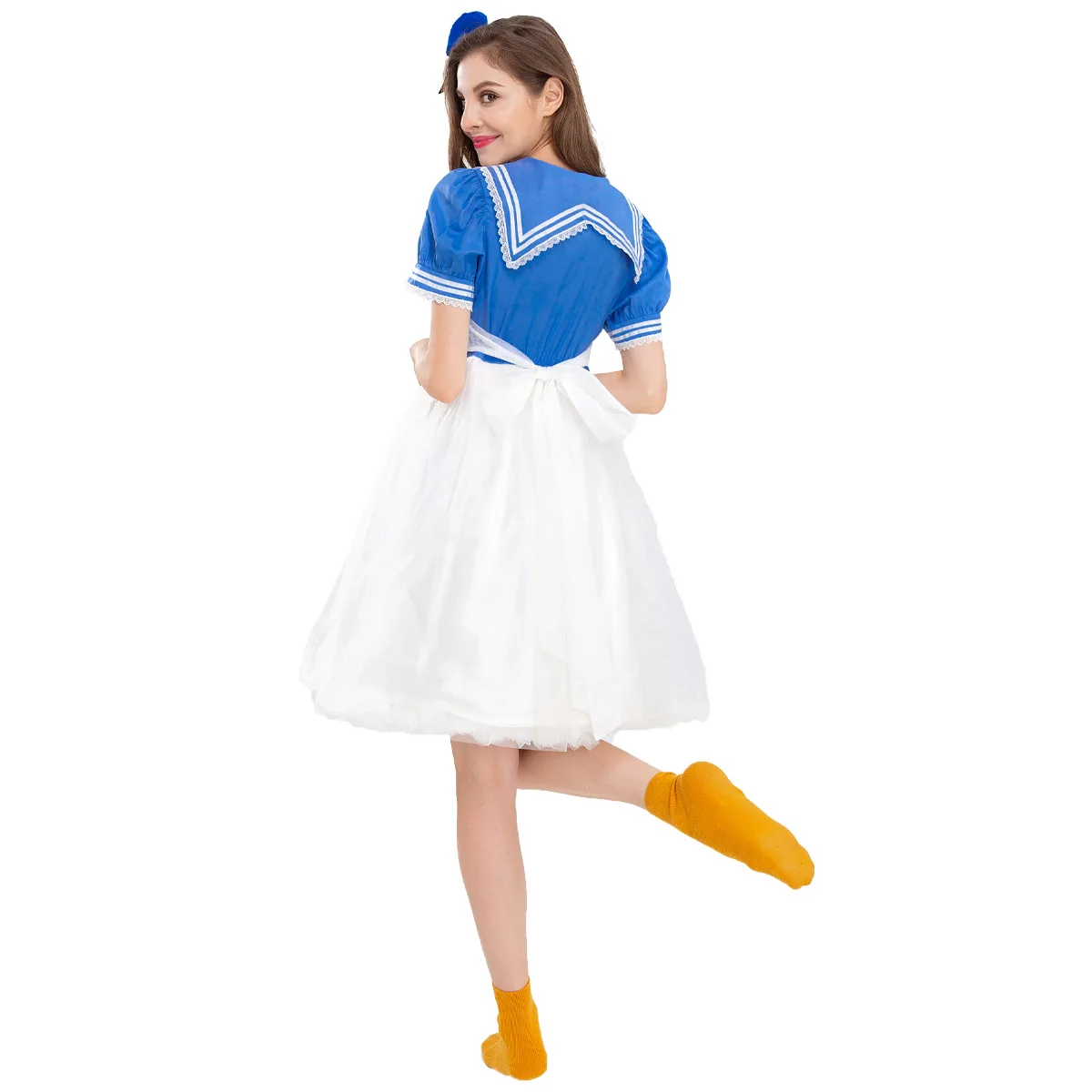 Halloween costume Donald Duck performance dress Japanese duck costume short sleeved navy sailor puffy skirt