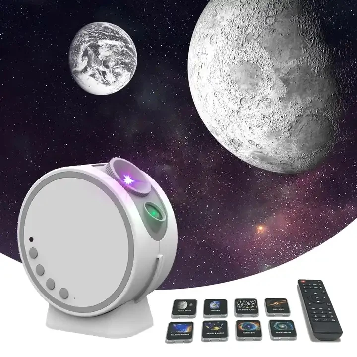 Starry Projector Lamp Children Bedroom Night LED Light  Decor Remote Control Rotating Star Galaxy Moon Projector Table Lamp