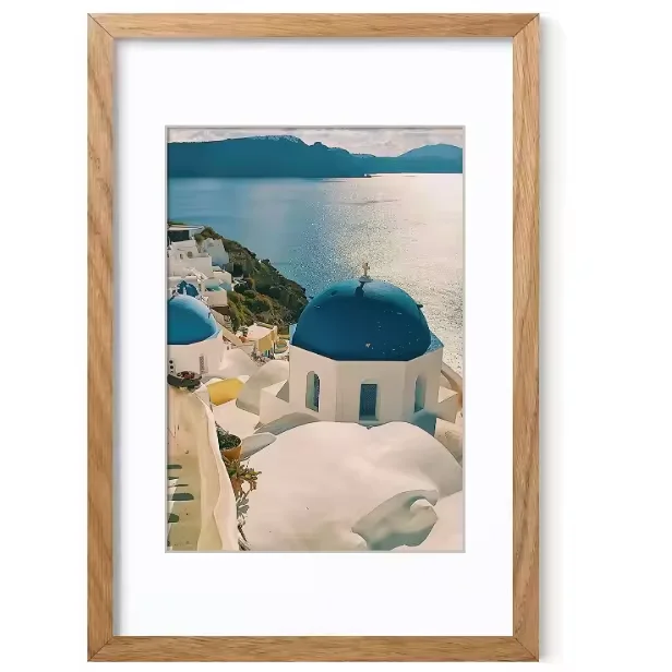 High Quality Natural Solid Black Walnut Wood Photo Frames Tabletop Picture Frame with Mat Freestanding Wooden Photo Frame