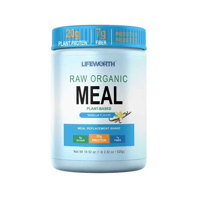 LIFEWORTH Vegan Protein Powder Organic Meal Replacement Shakes Plant Based Pea Protein and Probiotics for Women and Men