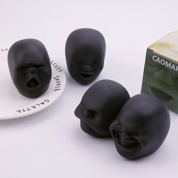 
Hot sale custom soft TPR human face anti stress ball Caomaru stress release balls 