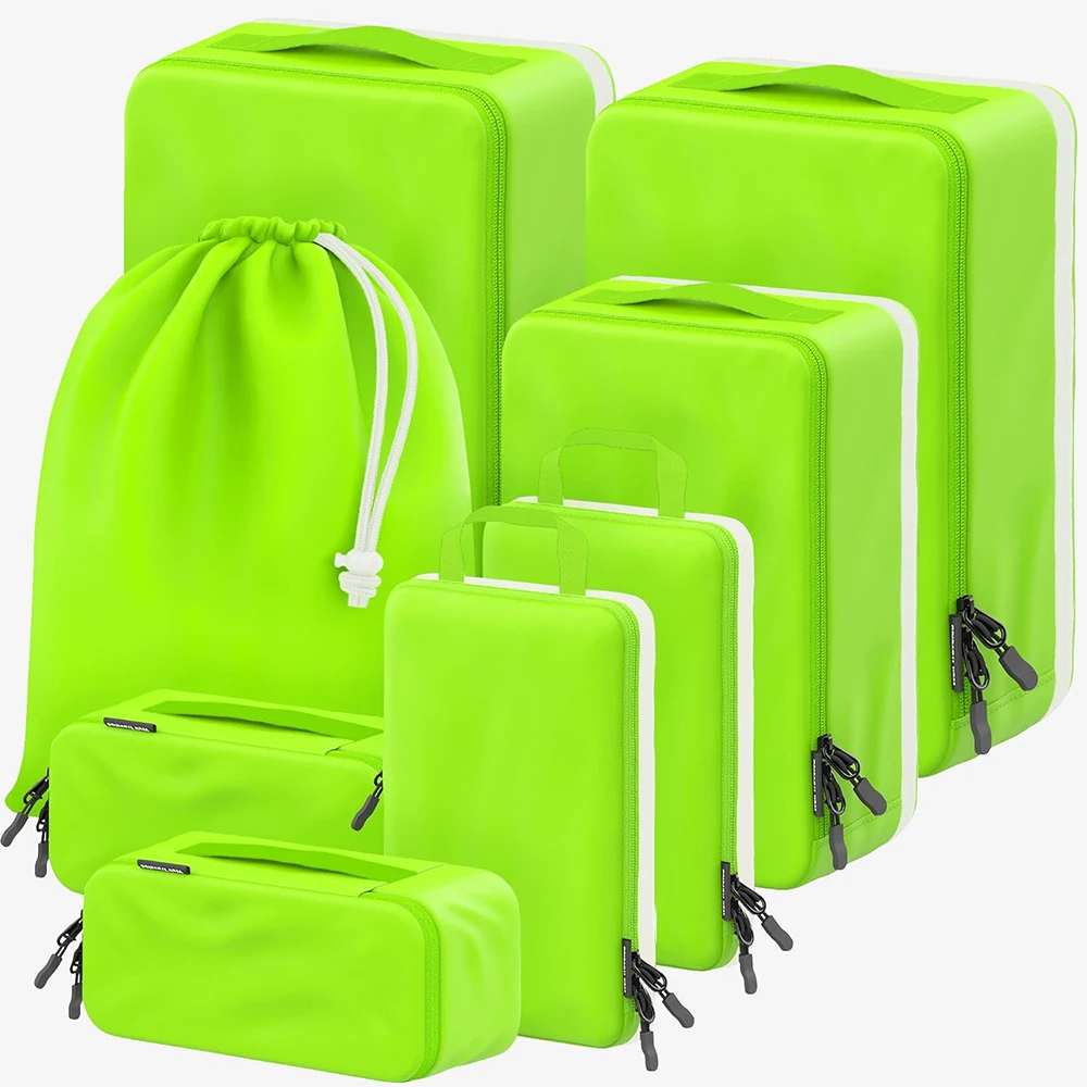 4-Piece Deluxe Compression Luggage Organizer Packing Cubes for Travel Maximize Space Large Capacity Design