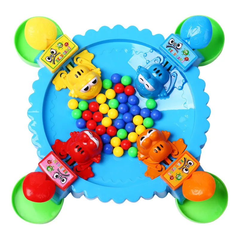 Customizable Funny hungry jumping frogs eat beans kids games family desktop plastic frog toys children battle game toy