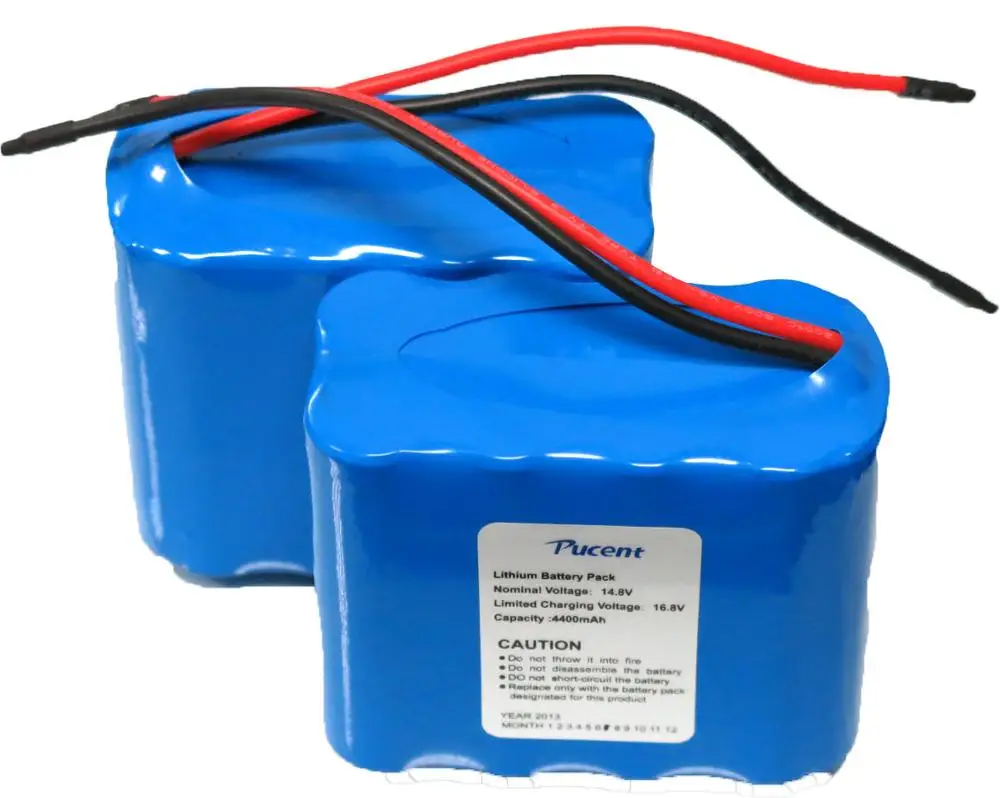 High quality rechargeable batteries 14.8V 4400mAh 5200mAh 6600mAh 9000mAh 13000mAh18650 battery pack