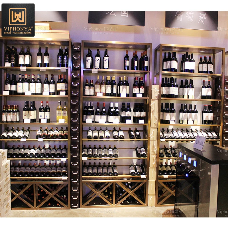 Factory wholesale premium stainless steel wine rack hot sell design perfect for home and bar use