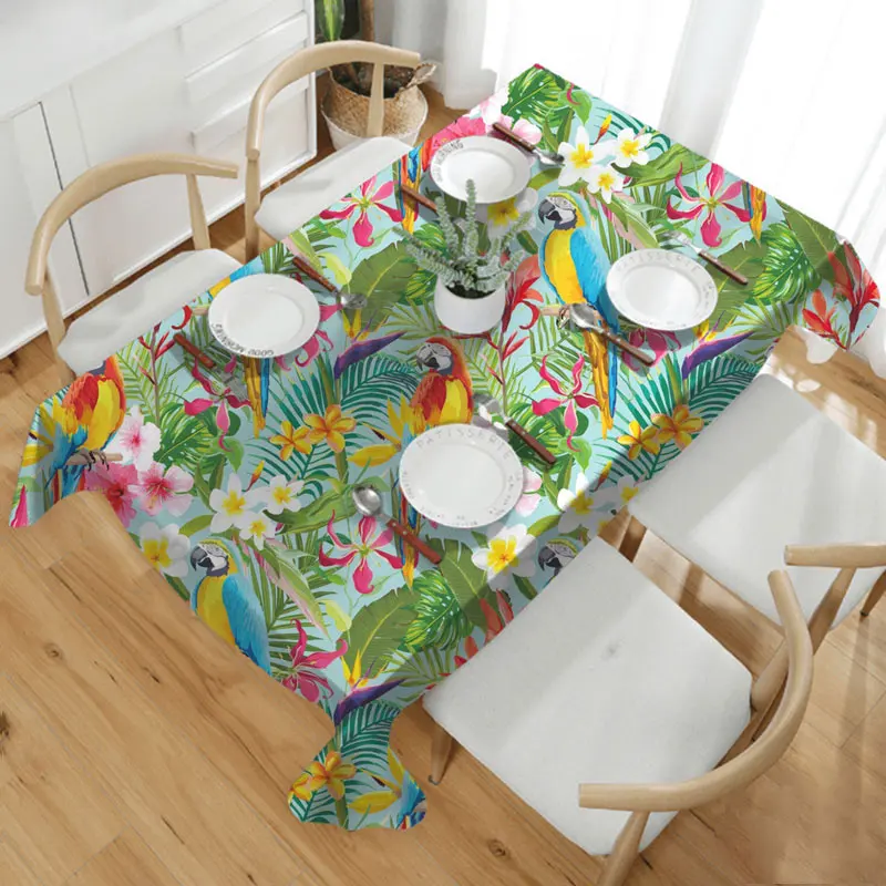 Оптовая продажа, дизайнерская мягкая хлопчатобумажная ткань с принтом на заказ, квадратная хлопчатобумажная скатерть