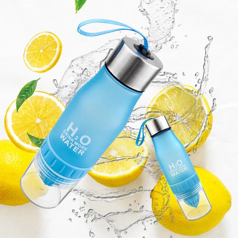 650ml Water Bottle Plastic Fruit Infusion Bottle Infuser Drink Outdoor Sports Juice Lemon Portable Kettle