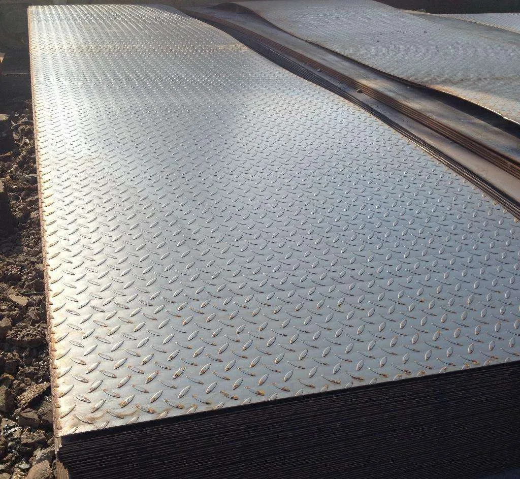 SPCC SPCD 4x8 S235JR Hot rolled mild steel 2.5 mm thick chequered steel plate