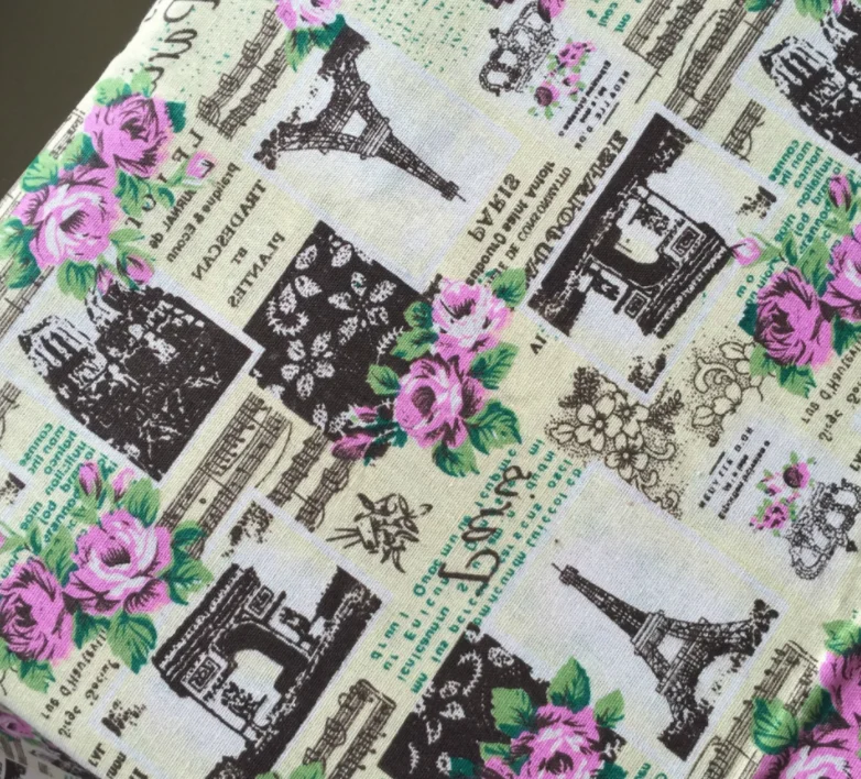 
Rose pattern high-quality French printed textiles hand-sewn tablecloths 