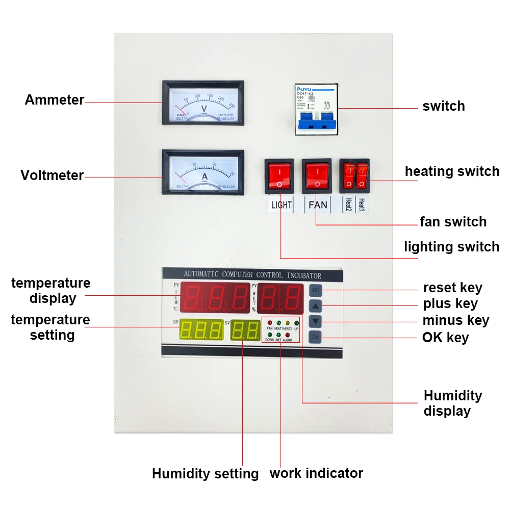 xm28 large incubator controller temperature and humidity controller