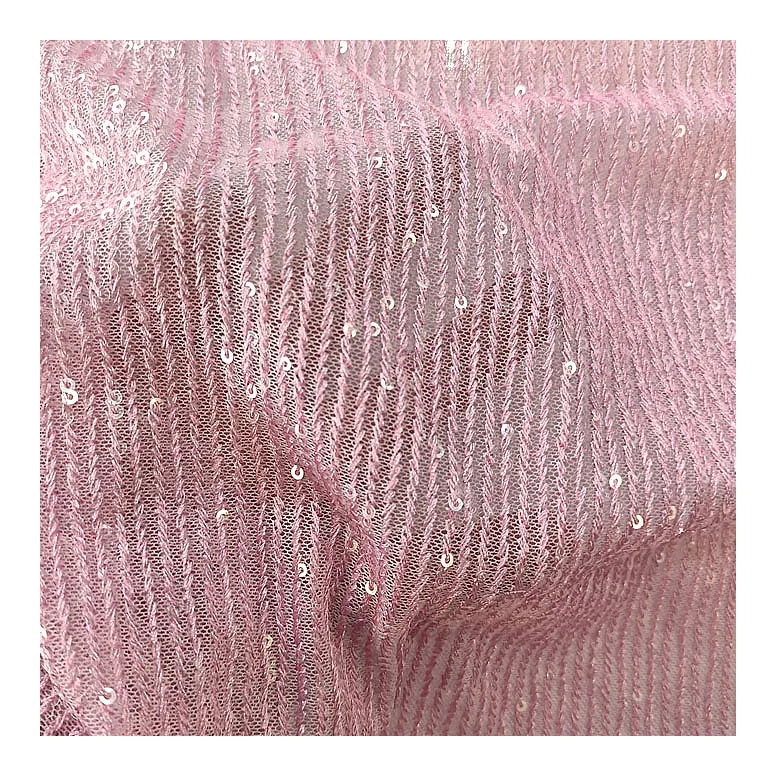 Beaded french lace fabric for wedding party textured sequined embroidery fabric draped fabric