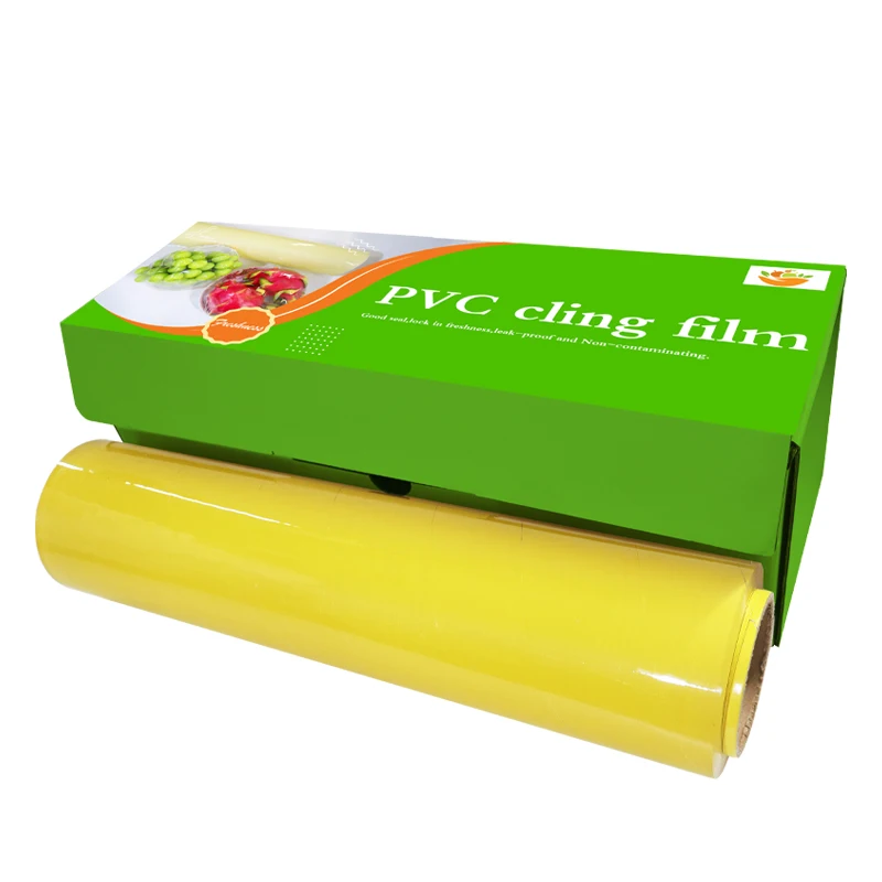 Top Quality 10 Micron 3000 Meters PVC Film Packed by Plastic Stretch Film