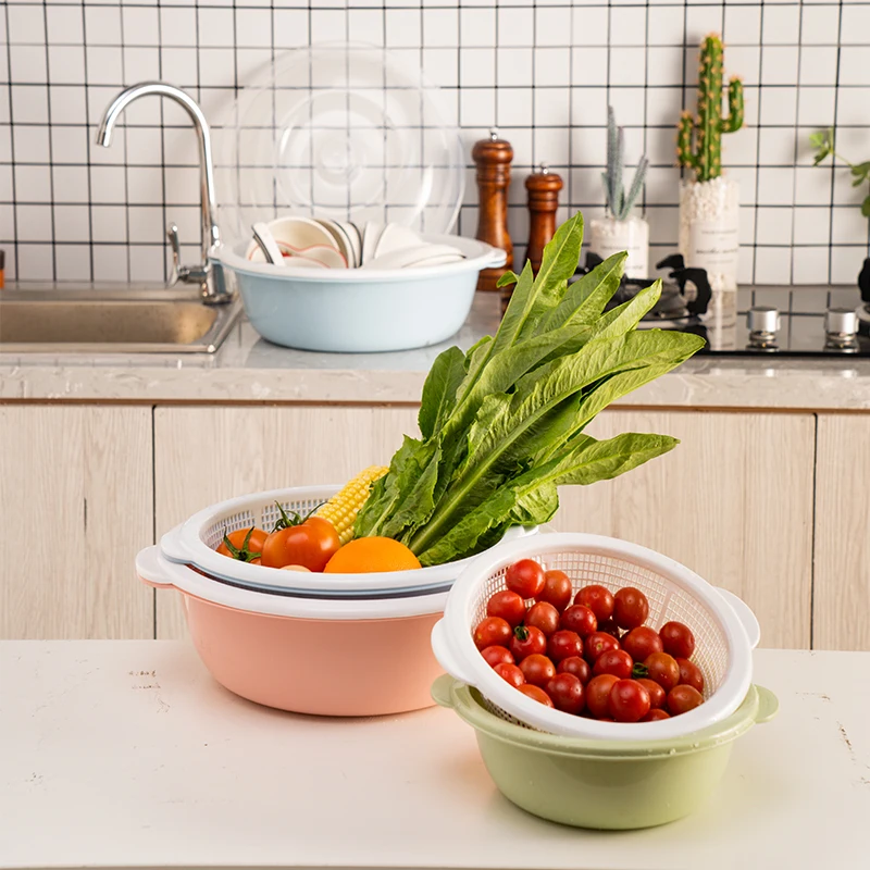 Vegetable washing colanders & strainers kitchen strainer basket drain basket kitchen colanders sink strainer with lid