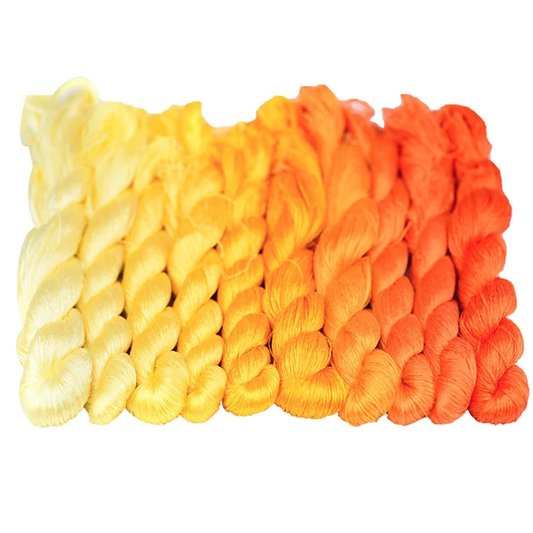 Best Quality 100% Silk Embroidery Line Multi Large Branch  Amazon Hot sale Silk Yarn