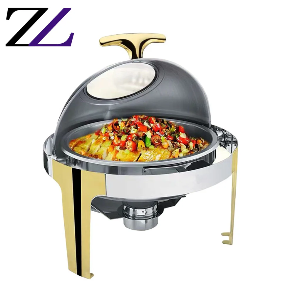 Restaurant Item Commercial Buffet Chafter Food Service Cheving Dishes Presentoire Gold Silver Cheffers Dish Catering