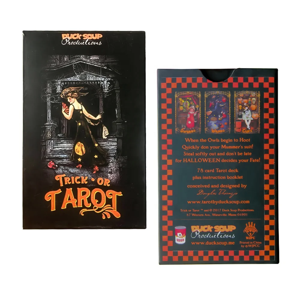 Top Quality Paper Caras Del Tarot Deck Russian Black Tarrot German Printing Custom Tarot Cards Board Game