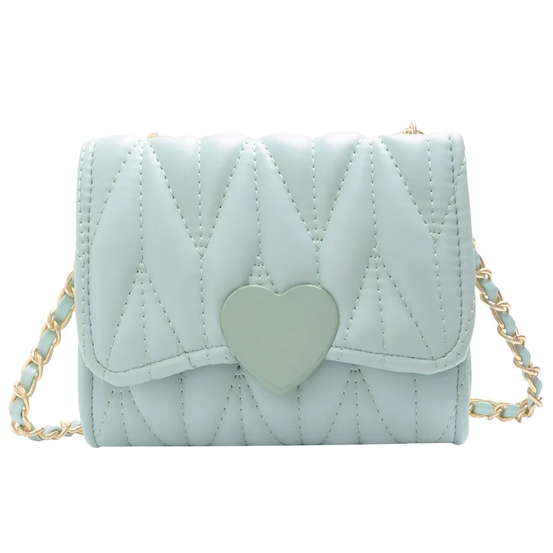 Korea 2021 new children bag fashion girls kids coin purses shoulder chain diagonal mini square bag wholesale