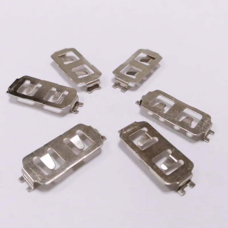 customized metal stainless steel flat leaf spring aaa cr2032 spring battery electrical contacts