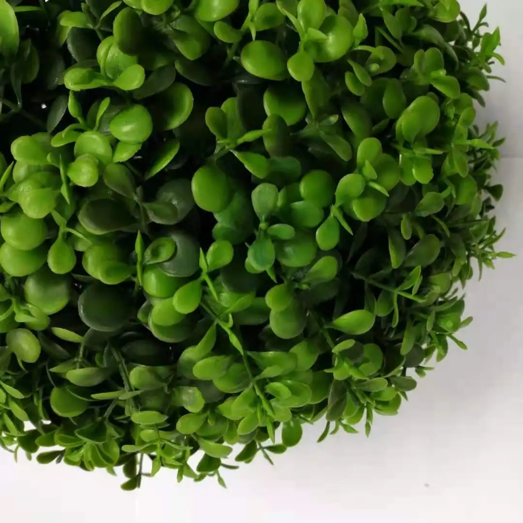 Factory Direct Sale Plastic Grass Artificial Boxwood Hedge Topiary Ball for Home Decoration Fire Resistant