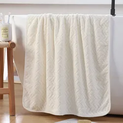 Plain Simple Coral Fleece Large Bath Towel Beauty Salon Yoga Microfiber Bath Towel 70x140