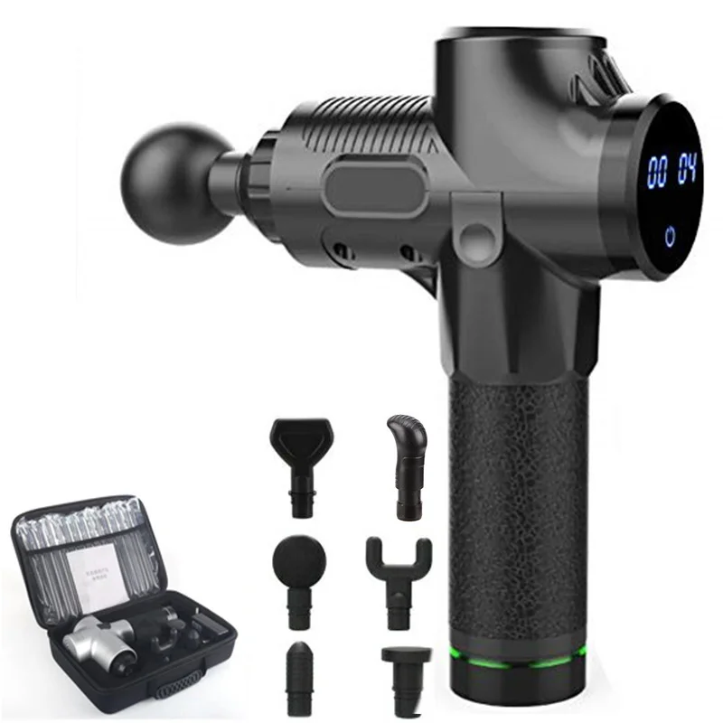 2020 hot design muscle booster percussive massage gun mini portable body hand held adjustable massage gun