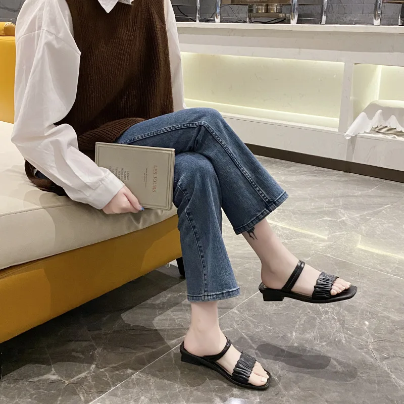 Nanchang Auyan Woman PU Roman Wedge Heel Thick Heel Square Drag Wedges Sandals Other Sandals For Women And Ladies