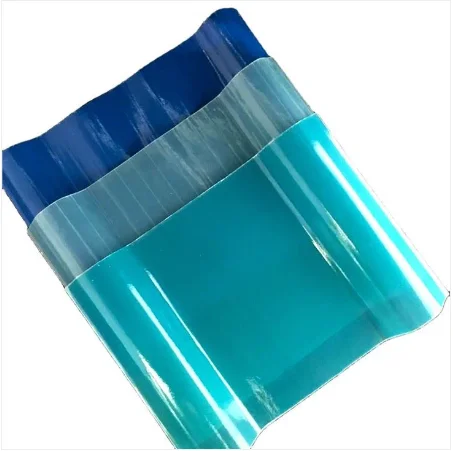 own factory colored corrugated shaped custom thickness corrosion resistant FRP roofing panel for clear Plastic roof