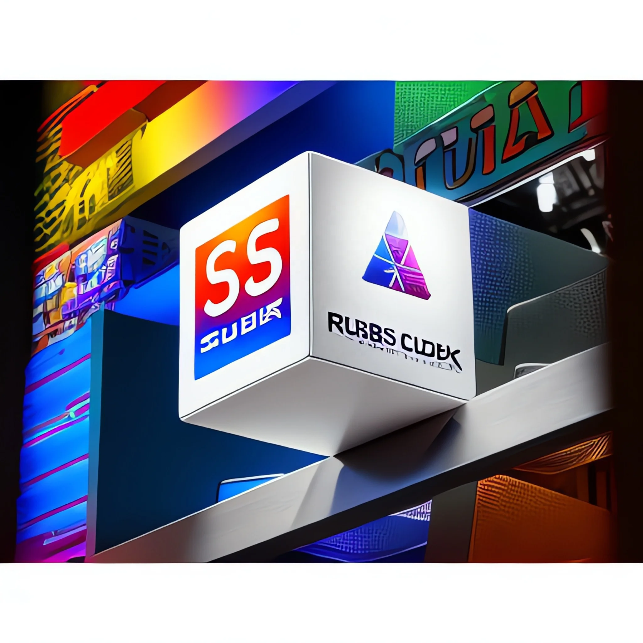 GC TECH LED Cube for Pub and Restaurant Hanging Available Multiface Magic Cube Screen Pattern 5 Faces Video Wall Display Photo