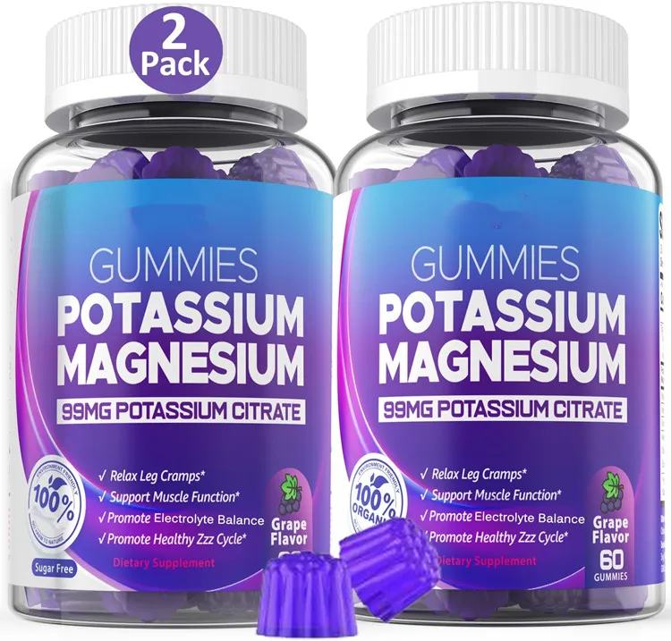 Wholesale OEM Vegan Potassium Citrate Magnesium Gummies Supports Immune Health with COQ 10