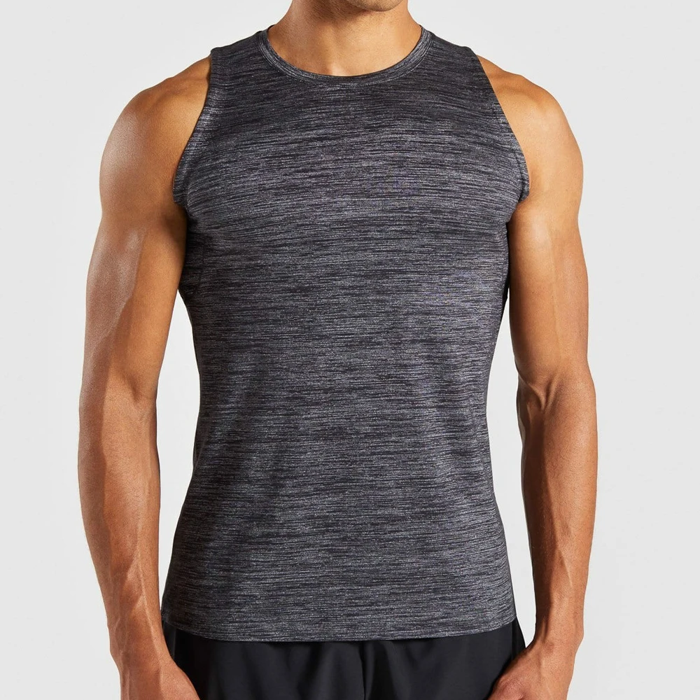 Athletic Wear Solid Color Nylon  Fabric Breathabletight Movement Tank Top Wholesale From China