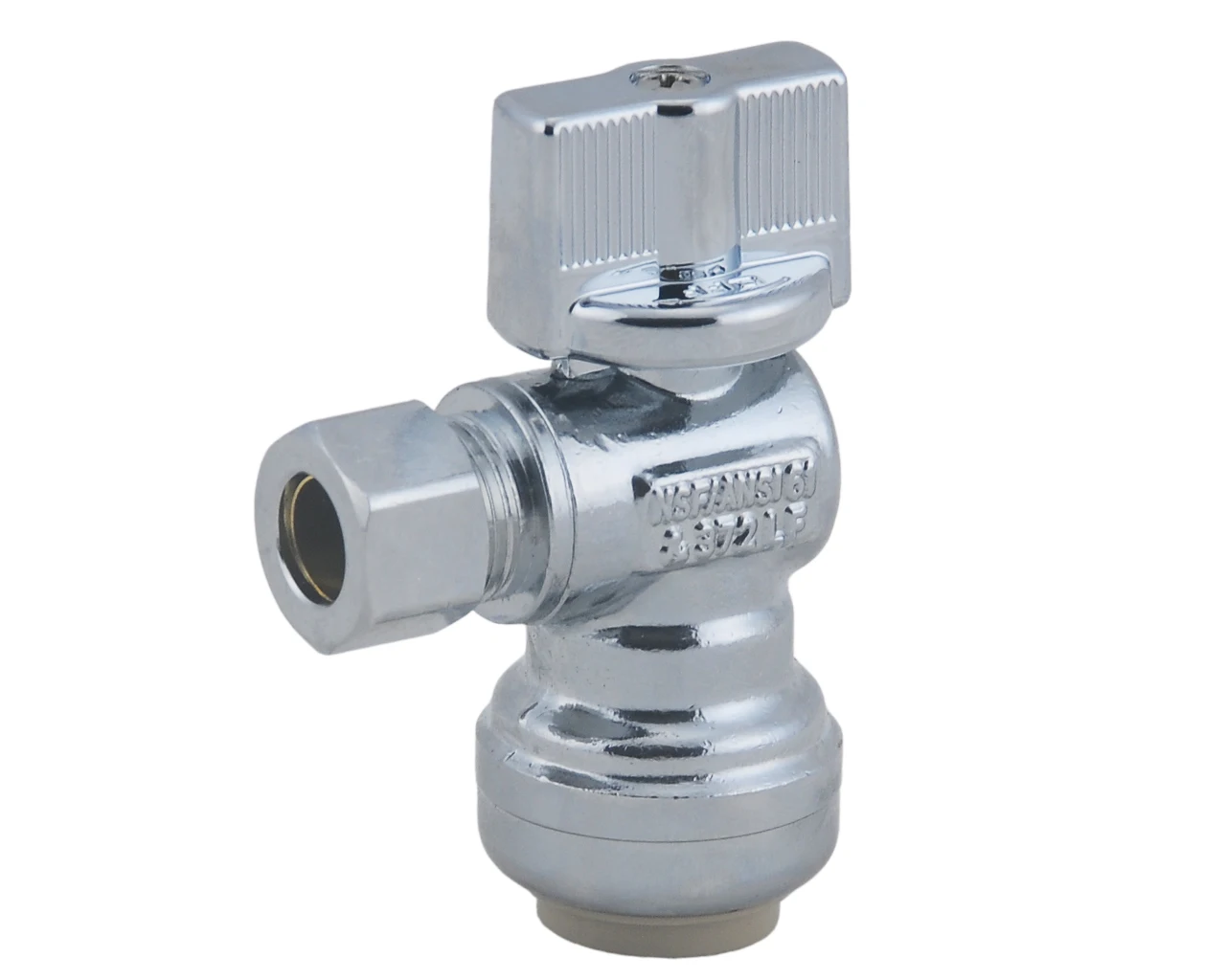 1/4 Turn Lead Free & DZR Solid Brass Push-fit Angle Supply Stop  Valve