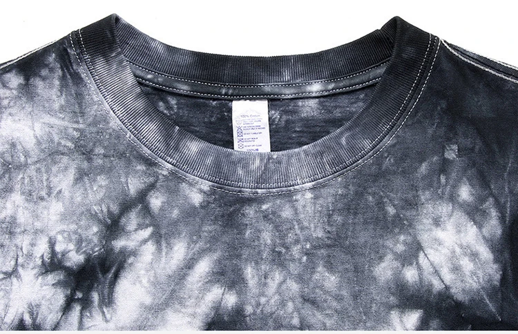 Oversized Unisex Tie Dye Short Sleeves Custom Printed Embroider Pima Cotton T-Shirts