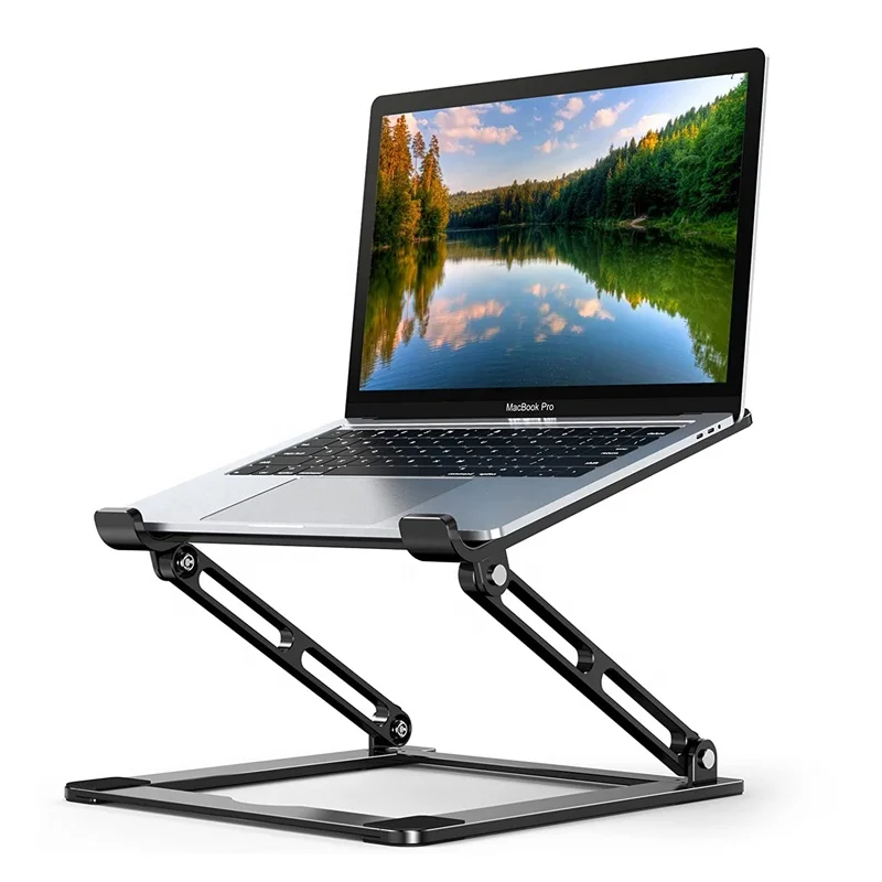 Wholesale Factory Price Aluminium Alloy Folding Retractable Ergonomic Laptop Stand Adjustable Portable for Desk