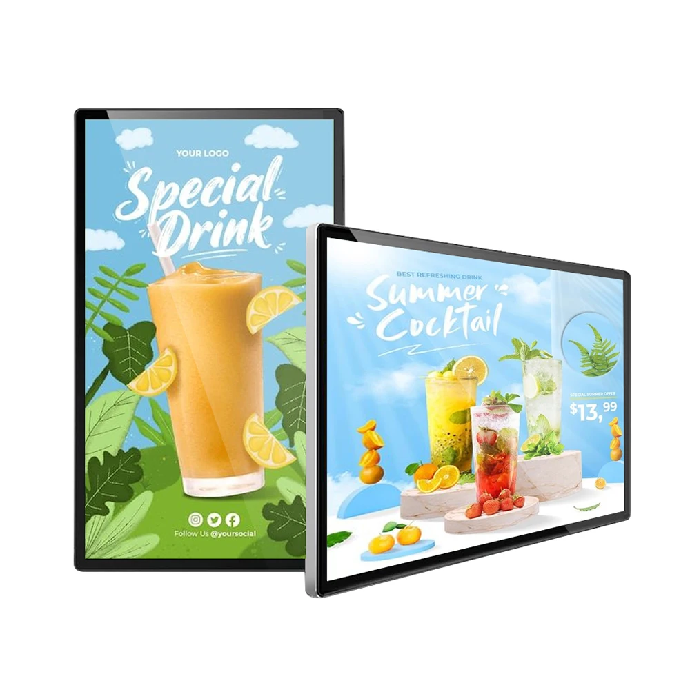 32 43 49 inch Android OS Interactive commercial display Lcd monitor Wall mounted advertising devise Digital signage and display