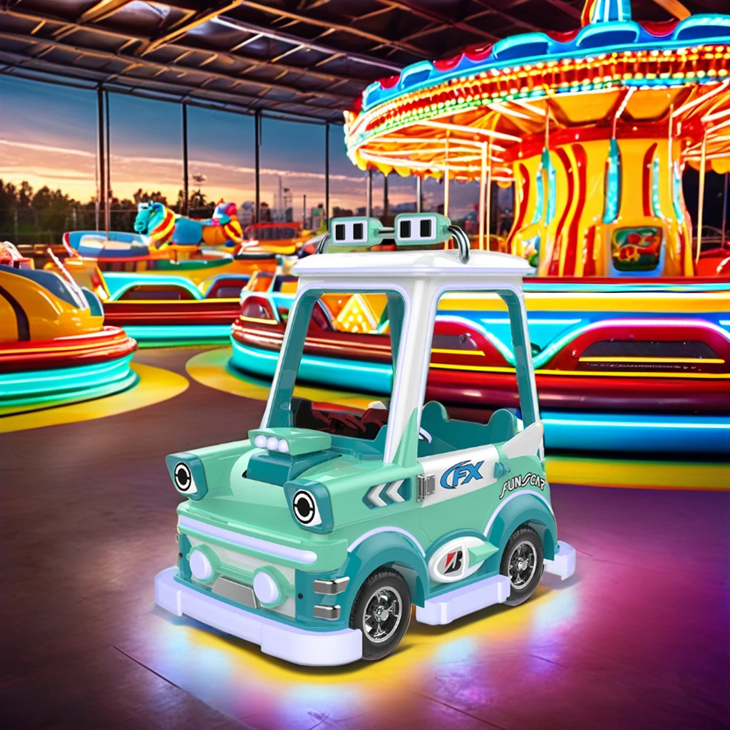 Cool Royal 48V Electric Bumper Car for Kids Commercial Plastic Fiberglass Ride for Playgrounds Amusement Parks Shopping Malls