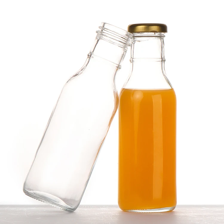 2 Oz 6 Oz 8 Oz 10 Oz 12 Oz 16 Oz Clear French Square Beverage Glass Bottle