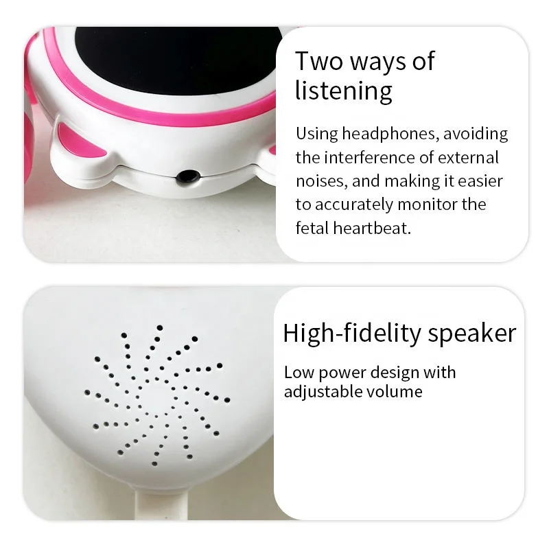 USB-зарядка Type-C перезаряжаемый фетальный допплер для беременности с литиевой батареей 1000 мАч