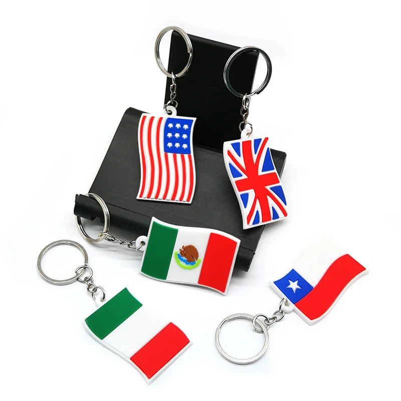 Pvc Rubber Keychain Pendant Cartoon Anime Backpack Ornaments Flag Bunting Series Printable Advertising Logo Ornament