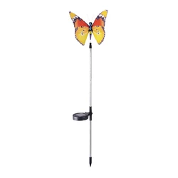 Multi-Color Changing Fiber Optic Butterfly LED Lighting Purple LED Solar Stake Lights for Garden Decoration