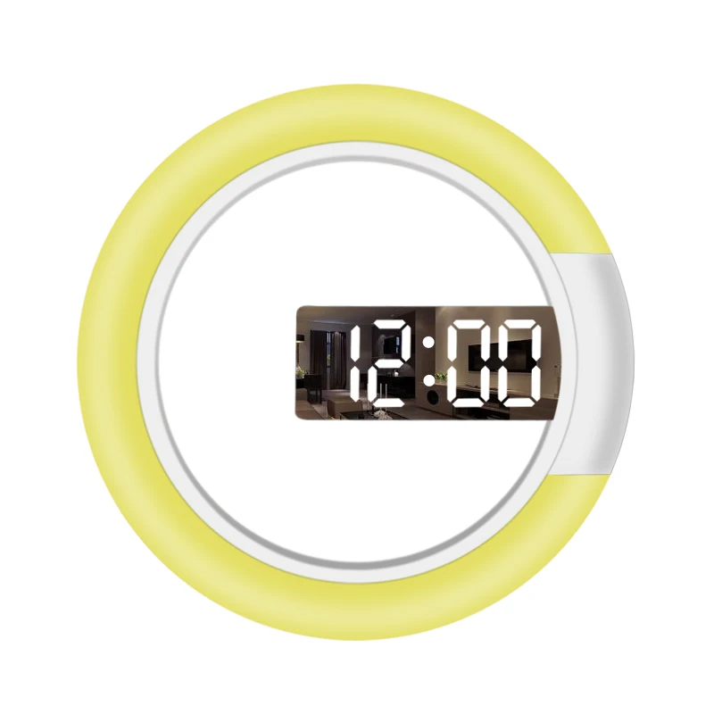Decorative Wall Clock Digital For Electronic Clocks Alarm Mirror Usb High Quality 2 China 7 Colors3D Led With Remote Home