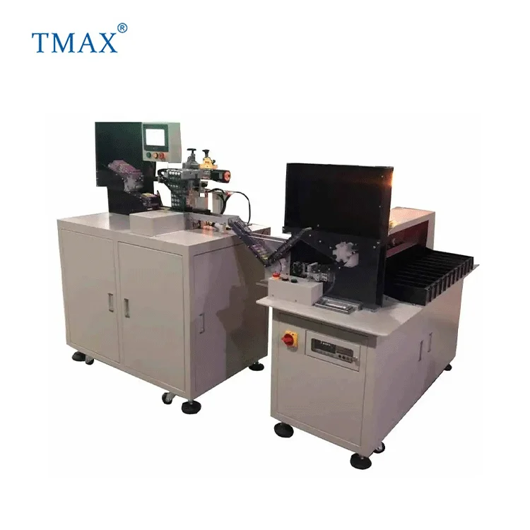 Donut Label Sticking Machine Connecting With Cylindrical Battery Sorting Machine for Battery Pack Assembly