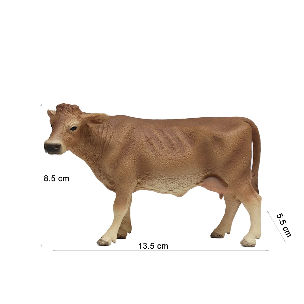 High simulation figure farm animal cattle hand painted solid model play set toy plastic cows