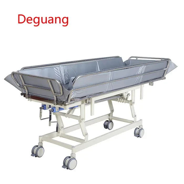 Deguang Hot Sale Hospital Shower Bath Bed For Disabled Patient, elderly bathing bed for paralysis, bedridden and disabled