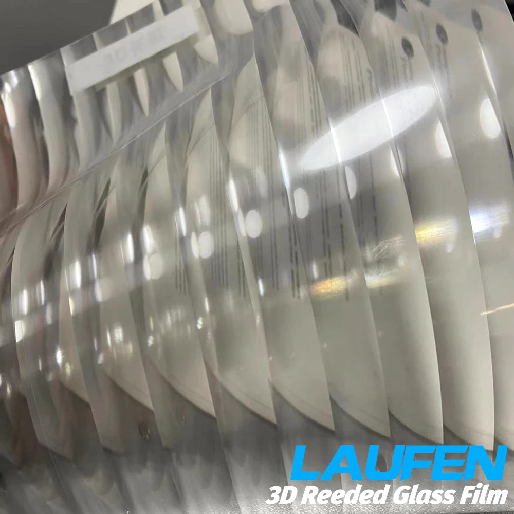 LF60-RGS LAUFEN 3D Reeded Glass Film PET Material Size 1.52*50 Meter Office Window Home Decorative Privacy Glass Film