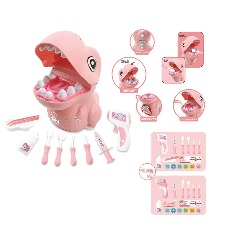 Pink Doctor Kit Role Play Game Pretend Play Toy Medical Tool Set Play Set for Kids