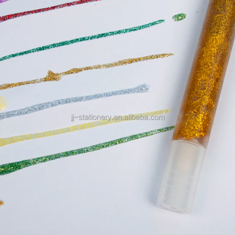 Wholesale Non-Toxic School Glitter Glue 10PCS SET For Kids Hand Crafting Eco-Friendly Paper Wood Craft Colour All Purpose Glue