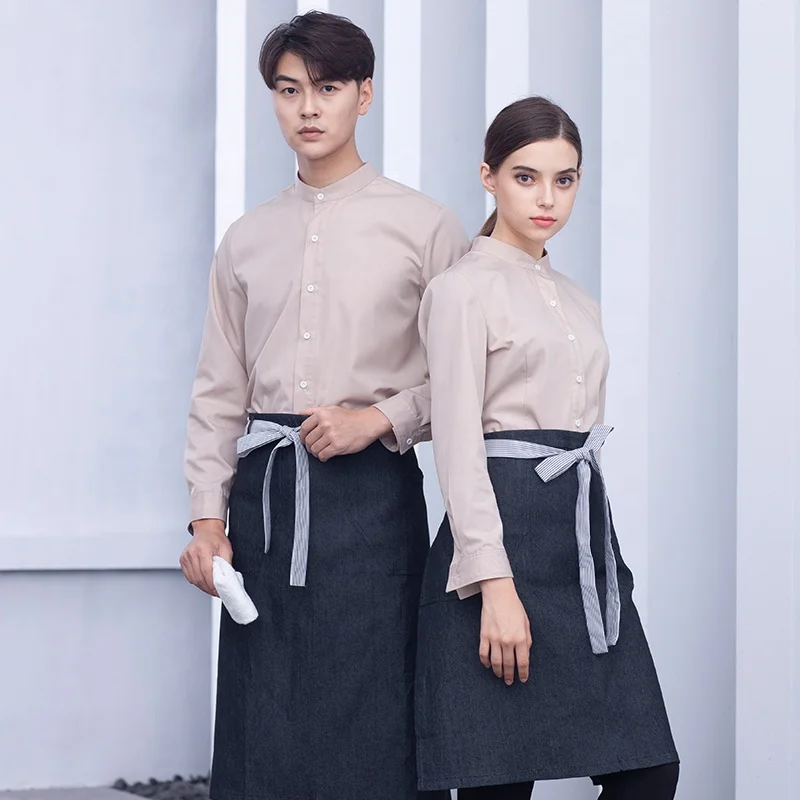 2019 new version KTV network coffee restaurant roaster Korean waiters and waitresses living uniforms men and women long sleeve a